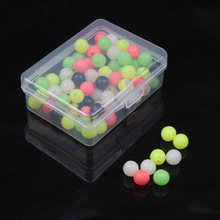 Bolas de pesca brilhantes de 3-8mm, bolas de pesca brilhantes e luminosas de várias cores, bola redonda, isca de plástico com miçangas 100 2024 - compre barato