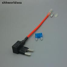 shhworldsea 100Sets=100pcs fuse holder+ 100pcs fuse NEW Add A Circuit car Fuse Tap Piggy Back MINI Blade Fuse Holder 12v 24v 2024 - buy cheap