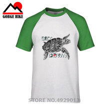 Camiseta masculina mergulho de tartaruga macia, camiseta engraçada com mergulho de algodão penteado, camiseta de marca masculina apare 2024 - compre barato