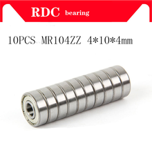 Rolamento de esferas para ranhuras, rolamento rígido de esferas com forma de metal de alta qualidade, mr104zz, mr104, mr104, zz, 4x10x4mm 2024 - compre barato