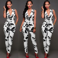 New Arrivals Women Ladies Clubwear V-Neck Playsuit Bodycon Party Jumpsuit&Romper Trousers 2024 - buy cheap
