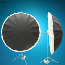 180cm black and silver reflective umbrella added with Large Diffuser Cover light box Studio Lighting NO00DG T07 X 2024 - buy cheap