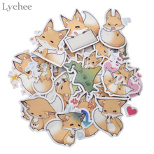 Lychee Life 40pcs Cute Fox Stickers For Scrapbooking Cartoon Fox DIY Diary Label Planner Decorative Stickers 2024 - buy cheap