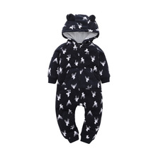 Baby Girl Clothes Toddler Hooded Baby Boy Clothing Thick Fleece Warm Cartoon Jumpsuit Infant  Winter Baby Romper 2024 - buy cheap