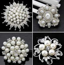 Pearl  strass large/big  brooch/Korean luxury  elegant  jewelry blazer accessories wholesale/broches boda/blusa perola/lady pin 2024 - buy cheap