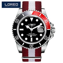 LOREO High quality Men Watches Top Brand Luxury Sapphire 200m Waterproof Military Watches Men Automatic Mechanical Wrist Watches 2024 - buy cheap