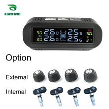 HUB Smart Car TPMS Tyre Pressure Monitoring System Solar Energy TPMS Digital LCD Display Auto Security Alarm Systems With 4 Sens 2024 - buy cheap