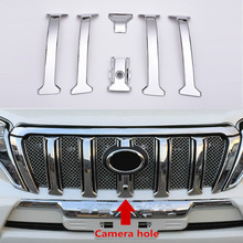 ABS Chrome Grille Grill Molding Around Cover Trim Stickers for Toyota Prado J150 GX GXL Land Cruiser 2014 2015 2106 2017 Styling 2024 - buy cheap