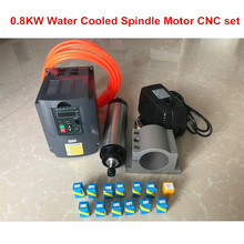 800W water cooling spindle 4 bearings 65mm 220V + 1.5KW 220V inverter + 65mm clamp + water pump + water pipe + 13pcs ER11 collet 2024 - buy cheap