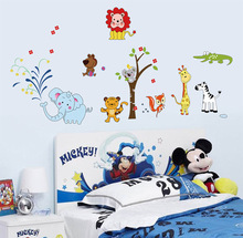 Animal kindergarten party can remove room decorate bedroom setting wall adornment wall stickers 2024 - buy cheap