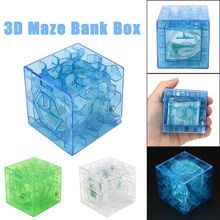 3D Cube Puzzle Cube Model Money Maze Bank Saving Coin Collection Case Box Brain Game Funny Gadgets Interesting Toys For Children 2024 - buy cheap