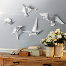 Nordic 3D Seagull Bird Wall Murals Sculptures Home Decoration Bedroom Wall Stickers Living Room Sofa TV Background Hanging Decor 2024 - buy cheap