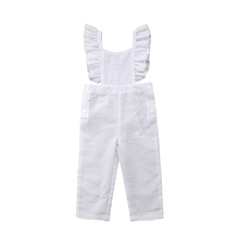 Sweet Infant Baby Girls Kids Ruffle Romper White Jumpsuit Playsuit Clothes Outfits 2024 - buy cheap