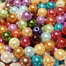 Contas de pérolas de vidro redondo, 300 peças, cores mistas, espaçadores 6mm 2024 - compre barato