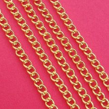 Free shipping!!!!100M/lot  Gold Plated Twist Curbe Chain 2.5x3.5mm 2024 - buy cheap