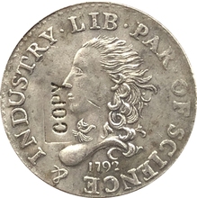 Оптовая продажа, 1792 копия монет Half Disme, производство 100% coper, Посеребренная 2024 - купить недорого