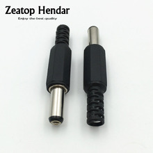 50 peças 2.1x5.5x14mm 2.5*5.5*14mm para dc tomada macho adaptador conector soquete para cctv câmera 2024 - compre barato