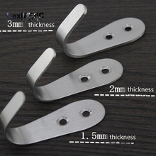 5pcs Kitchen Wall Door Stainless Steel Hook Hanger Peg Coat hook Single hook Towel Hook 3mm/2mm/1.5mm 2024 - buy cheap