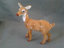 standing sika deer 17x16cm fur hard model home decoration, birthday gift h1345 2024 - buy cheap