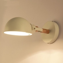 DOXA Iron LED Wall Lamp Wood Arm Sconces Modern Wall Light Fixtures Home Lighting Angle Adjustable Wandlamp AppLique Luminaire 2024 - buy cheap
