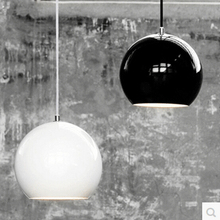 Luminária pendente semicircular de alumínio com lâmpada, sem fio, minimalista, vermelho, preto e branco, 8 cores 2024 - compre barato