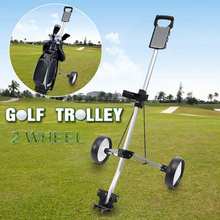 Portable Golf Pull Cart Adjustable Golf Trolley Cart 2 Wheel Push Pull Golf Cart Aluminium Alloy Foldable Trolley 2024 - купить недорого