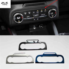 Free shipping 1pc Stainless steel air conditioning control adjustment panel decoration cover for 2019 Ford FOCUS 4 MK4 2024 - buy cheap