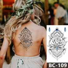 1 Sheet Chest Body Tattoo Temporary Waterproof Jewelry Rose Lace Gemstone Pattern Decal Waist Art Tattoo Sticker For Women 2024 - buy cheap