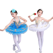 Blue Professional Ballet Tutu Girls Gymnastic Dancing Dress child Swan Lake Costume Ballet Leotards For girl Kid Ballet Dress 2024 - buy cheap