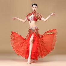 Girls Belly Dance Costumes Girls Dance Wear Sexy Bra Long Skirt Performing Dress Oriental Dance Costume D0835 2024 - buy cheap