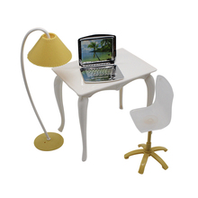 Mini Lâmpada de Mesa Cadeira Simular Laptop Set Brinquedos Para Bonecas Em Miniatura de Móveis Casa De Bonecas Acessórios Meninas Infância Jogos 2024 - compre barato