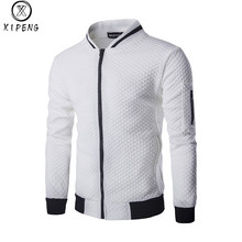New Trend White Baseball Jacket Mens Veste Homme 2019 Bomber Male Fashion Slim Fit Argyle Zipper Varsity Jacket Casual Jacket 2024 - buy cheap