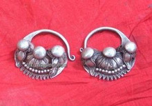 Wonderful Miao silver carving tribal earrings Free shipping 2024 - buy cheap