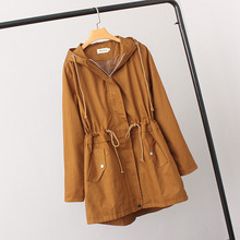 Gabardina larga con capucha para mujer, abrigo informal elegante, 3XL 4XL talla grande, otoño, M102, 2019 2024 - compra barato
