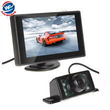 Cámara de visión trasera de coche, 7LED, 4,3 ", Monitor LCD TFT, CCD, ángulo de 170, Sistema de asistencia de aparcamiento de coche de Monitor de coche 2024 - compra barato
