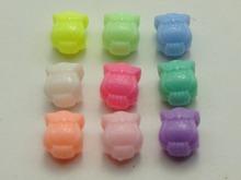 200 Mixed Pastel Color Acrylic Cute Owl Pony Beads for Kids Kandi Craft 2024 - buy cheap