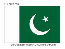 KAFNIK,free shipping 20*30cm/30*45cm/40*60cm/60*90cm small flags Pakistan Flag for Countries World Event Decorative Flags 2024 - buy cheap