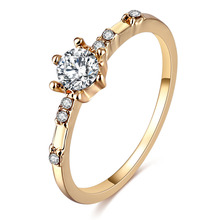 Новинка 2019, модное женское блестящее кольцо стразы цвета розового золота/серебра/золота, эффектные женские кольца 2024 - купить недорого