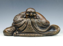 SCY 426 +++ adornos de cobre Maitreya sentado Buda sonriente cassock con Buda Ruyi feliz deseos de hacer dinero y 2024 - compra barato