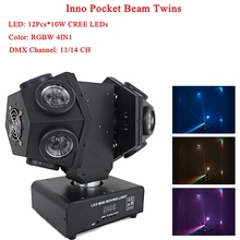 HOT Sale Night light LED 12X10W Inno Pocket Beam Twins Stage Lights High Brightness 120W  Led Moving Head Light DMX512 2024 - buy cheap