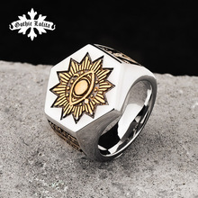 Мужское масонское кольцо The Sun Devil Eyes, шестигранное, из нержавеющей стали 2024 - купить недорого