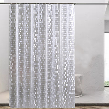 Cortina de ducha 3D para baño, visillo de ducha de PVC impermeable, ecológico, a prueba de moho, transparente, blanco 2024 - compra barato