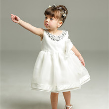 Fashion Baby Girls Dresses Weddings 1 Year Old Birthday Formal Bow Baby Girl Clothes Baptism Baby Clothes RBF184031 2024 - buy cheap