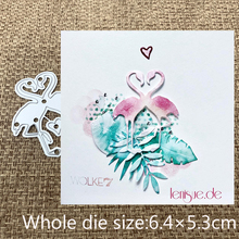 Novo design artesanato corte de metal morrer amor coração flamingo crapbooking álbum cartão papel artesanato gravação morrer cortes 2024 - compre barato