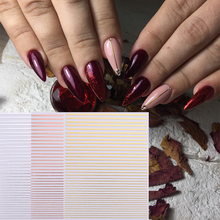 1pc Gold 3D Nail Sticker Curve Stripe Lines Nails Stickers Adhesive Striping Tape Nail Art Stickers Decals Rose Gold Silver 2024 - buy cheap