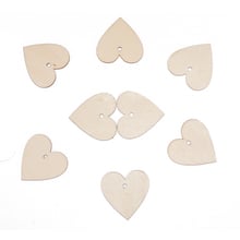 50pcs 25/30/40mm Wooden Heart with Hole Shapes Embellishments Small Mini Shape Craft for Home Birthday Party Wedding Decoration 2024 - buy cheap
