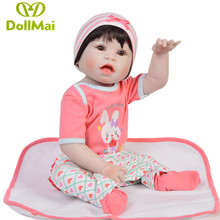 Куклы DollMai, полностью виниловые силиконовые куклы для новорожденных девочек 23 "57 см, настоящие куклы для новорожденных bebes reborn menina 2024 - купить недорого