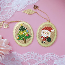 Christmas DIY Craft Stich Cross Stitch Bookmark Metal Silver Golden Needlework Embroidery Crafts Counted Cross-Stitching Kit 2024 - buy cheap