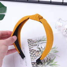 Solid Soft Knotted Flamingo Headband Hairband For Women Lady Bow Hair Hoop Hair Accessories Headwear 2020 New Arrival Headband 2024 - buy cheap