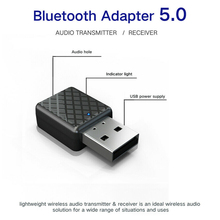 Adaptador de bluetooth 2 em 1 para tv, pc, alto-falante, 3.5mm, sem fio, transmissor 5.0, receptor de áudio, aux, estéreo, bluetooth 2024 - compre barato